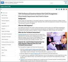 TB Technical Instructions for Civil Surgeons: What Health Department Staff Need to Know